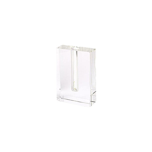 8" Clear Crystal Clear Square Table Vase - Homeroots