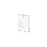 8" Clear Crystal Clear Square Table Vase - Homeroots