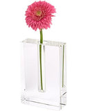 8" Clear Crystal Clear Square Table Vase - Homeroots