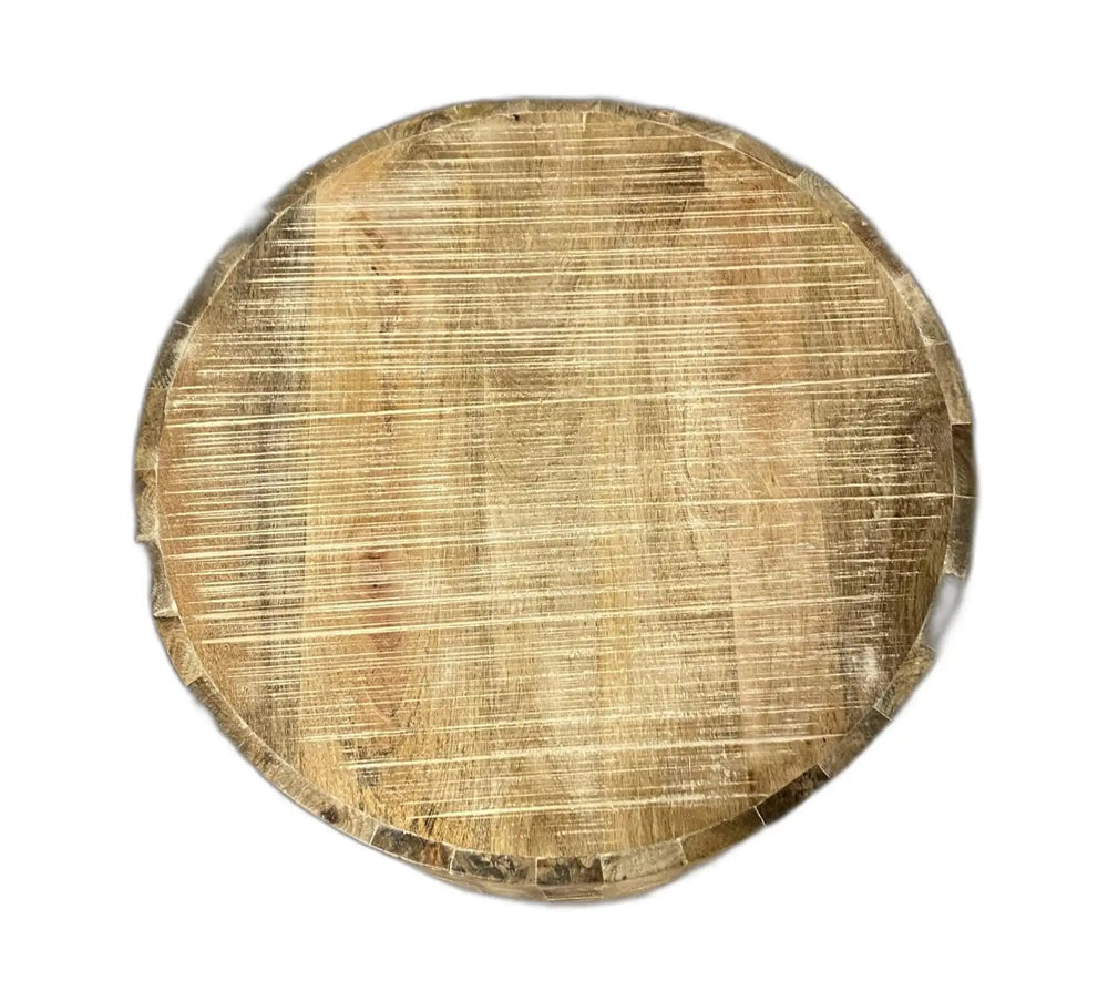 20" Beige Solid Wood Round End Table - Homeroots - Flyclothing LLC