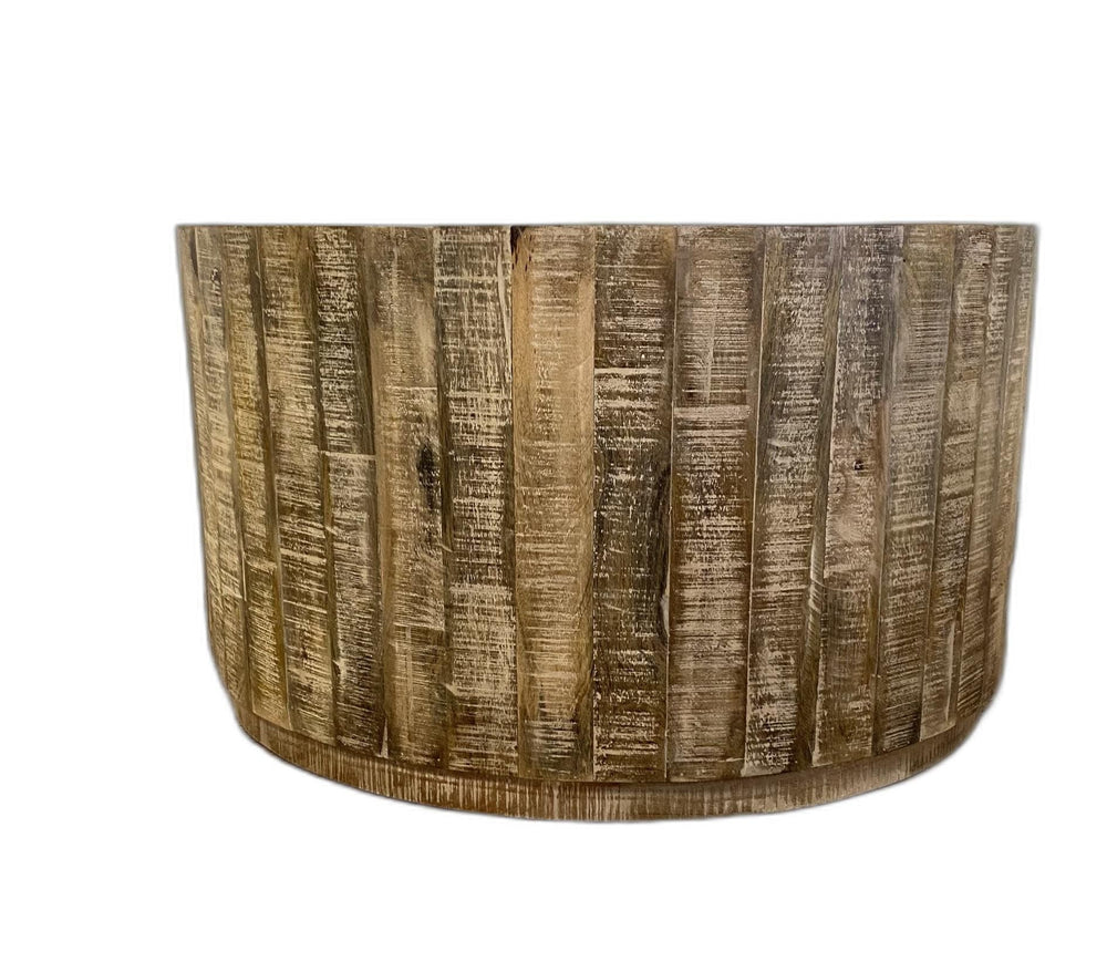 32" Brown Solid Wood Round Coffee Table - Homeroots - Flyclothing LLC