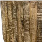 32" Brown Solid Wood Round Coffee Table - Homeroots - Flyclothing LLC