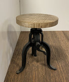 24" Brown And Black Iron Backless Counter Height Bar Chair - Homeroots - Flyclothing LLC