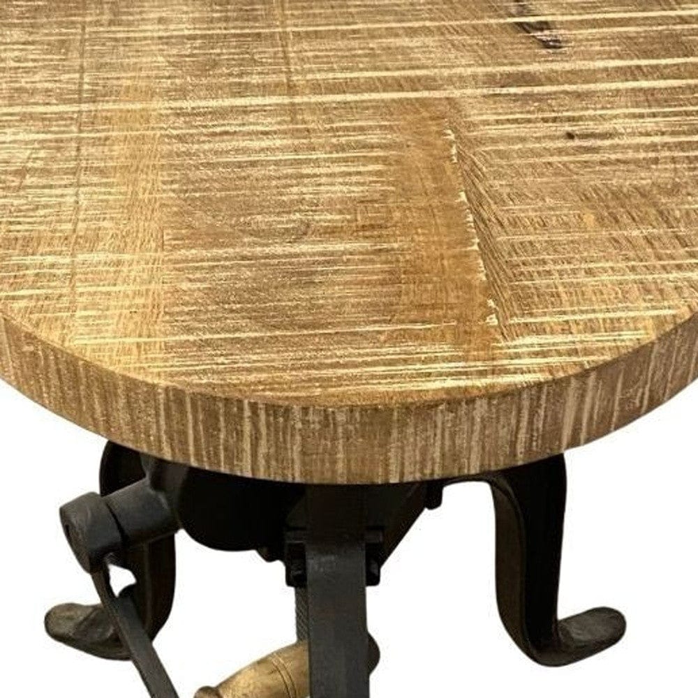 24" Brown And Black Iron Backless Counter Height Bar Chair - Homeroots - Flyclothing LLC