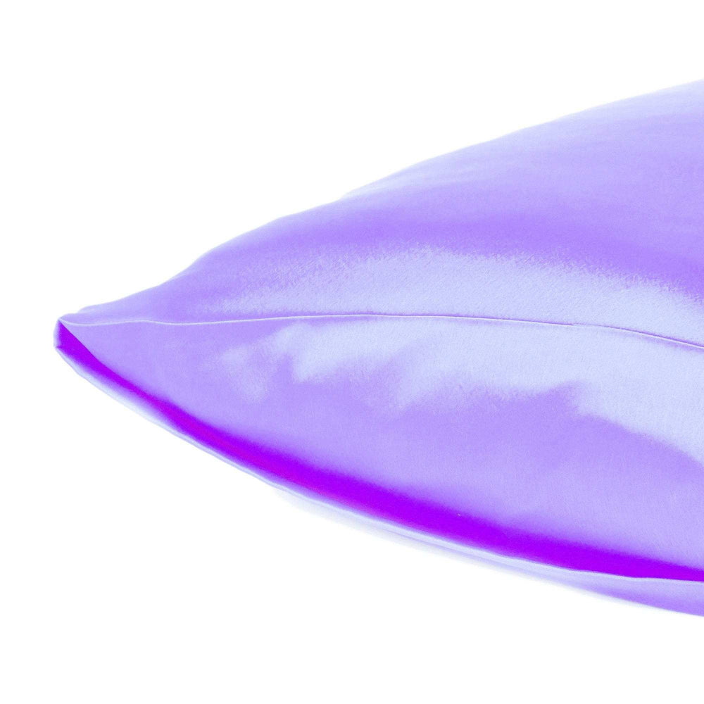 Purple Dreamy Set Of 2 Silky Satin King Pillowcases - Homeroots - Flyclothing LLC