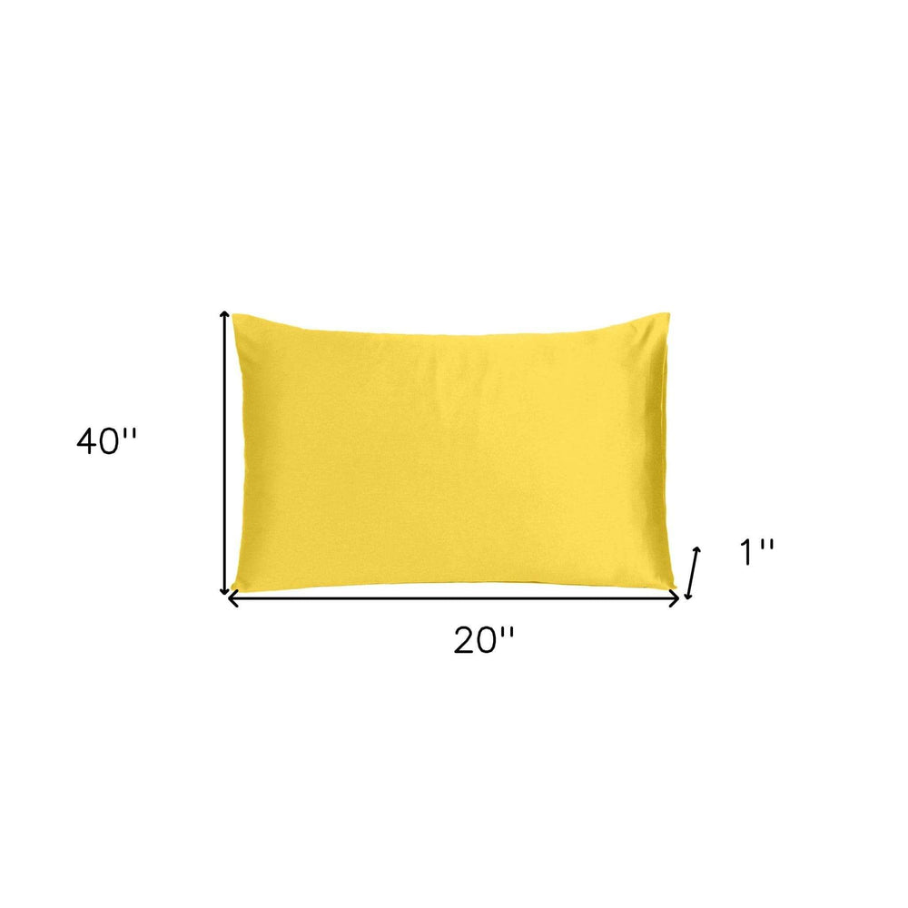 Lemon Dreamy Set Of 2 Silky Satin King Pillowcases - Homeroots - Flyclothing LLC