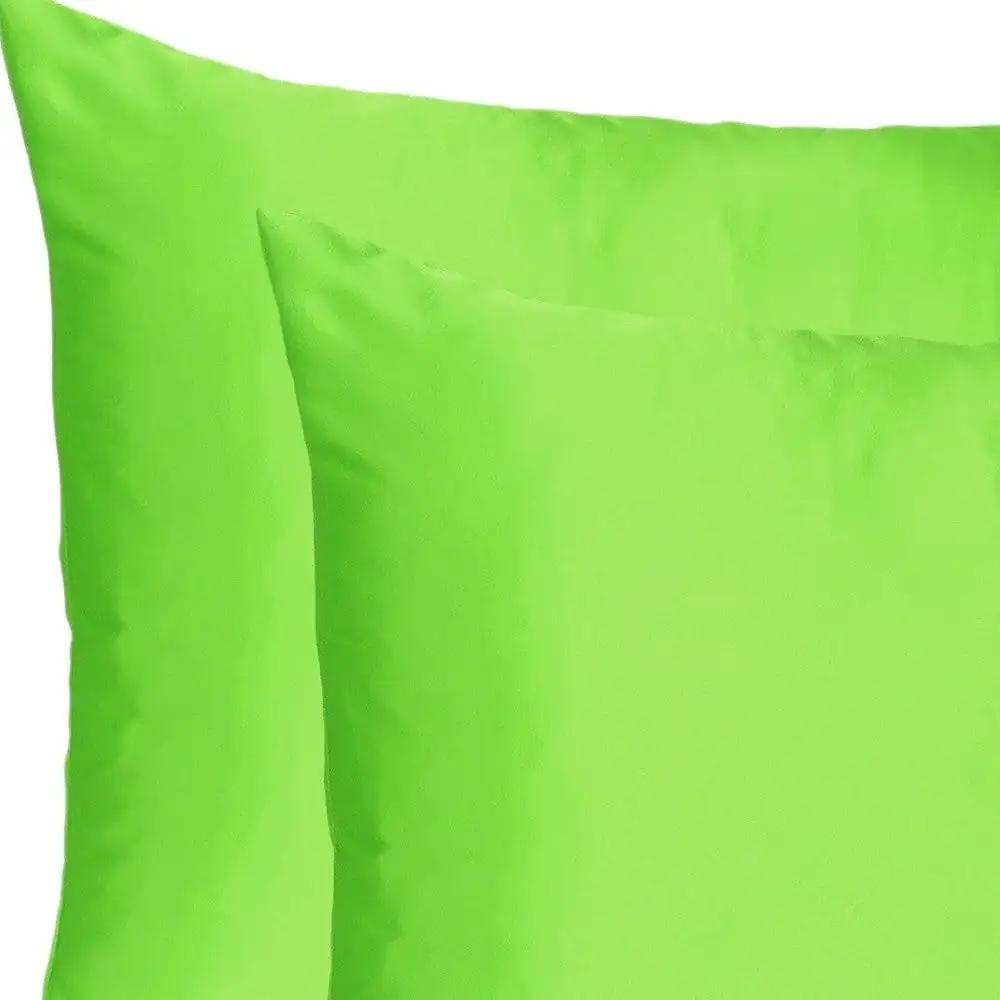 Bright Green Dreamy Set Of 2 Silky Satin King Pillowcases - Homeroots - Flyclothing LLC