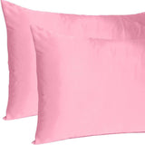 Pink Rose Dreamy Set Of 2 Silky Satin King Pillowcases - Homeroots - Flyclothing LLC