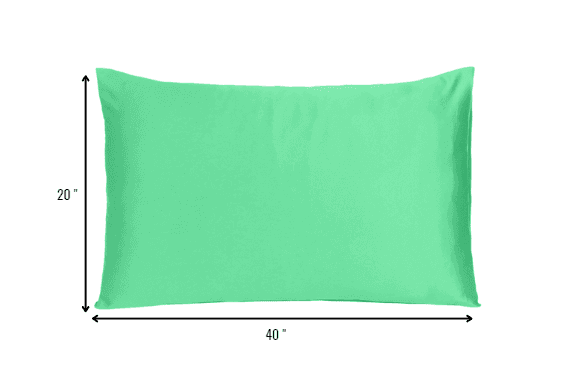 Green Dreamy Set Of 2 Silky Satin King Pillowcases - Homeroots - Flyclothing LLC