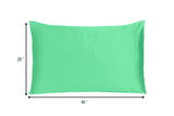 Green Dreamy Set Of 2 Silky Satin King Pillowcases - Homeroots - Flyclothing LLC