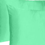Green Dreamy Set Of 2 Silky Satin King Pillowcases - Homeroots - Flyclothing LLC