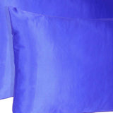 Royal Blue Dreamy Set Of 2 Silky Satin King Pillowcases - Homeroots - Flyclothing LLC