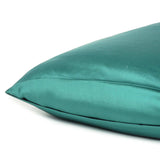 Teal Dreamy Set Of 2 Silky Satin King Pillowcases - Homeroots - Flyclothing LLC