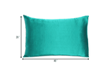 Teal Dreamy Set Of 2 Silky Satin King Pillowcases - Homeroots - Flyclothing LLC