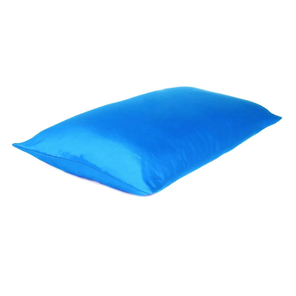 Blue Dreamy Set Of 2 Silky Satin Standard Pillowcases - Homeroots - Flyclothing LLC