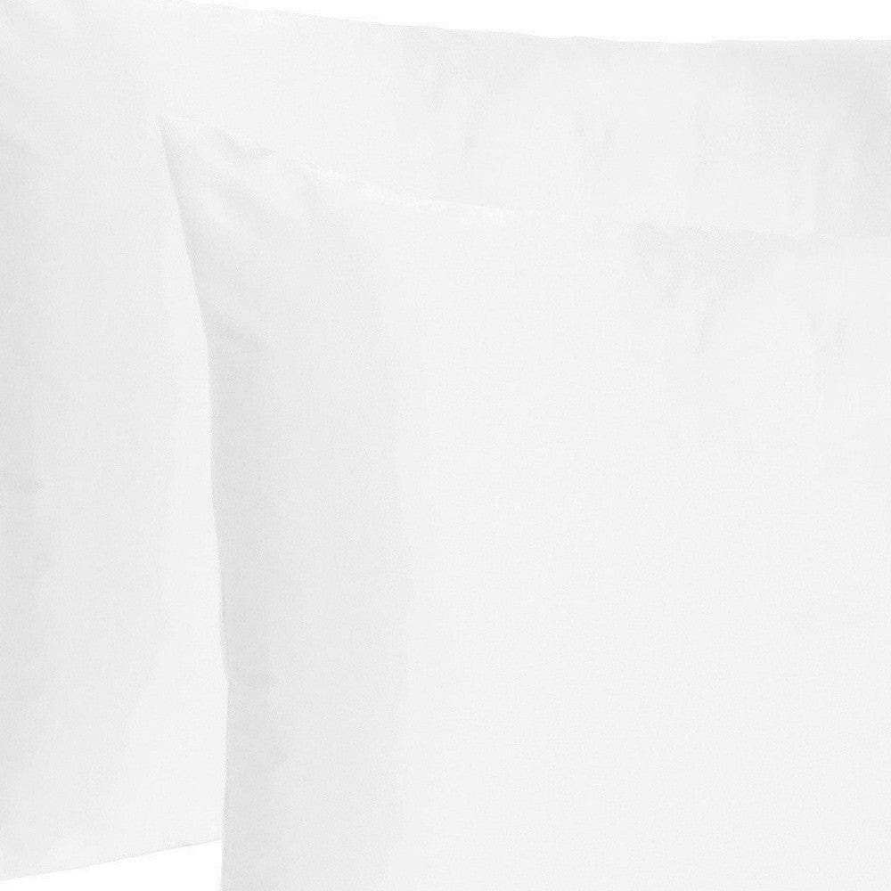 White Dreamy Set Of 2 Silky Satin Standard Pillowcases - Homeroots - Flyclothing LLC