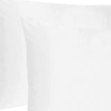 White Dreamy Set Of 2 Silky Satin Standard Pillowcases - Homeroots - Flyclothing LLC