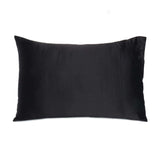 Black Dreamy Set Of 2 Silky Satin Standard Pillowcases - Homeroots - Flyclothing LLC