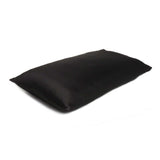Black Dreamy Set Of 2 Silky Satin Standard Pillowcases - Homeroots - Flyclothing LLC
