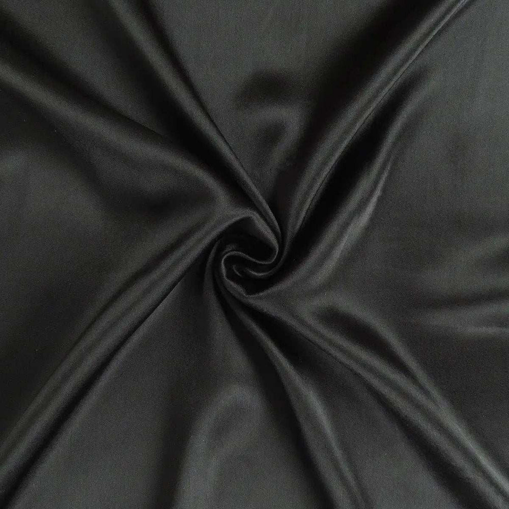 Black Dreamy Set Of 2 Silky Satin Standard Pillowcases - Homeroots - Flyclothing LLC
