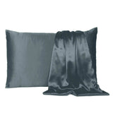 Gray Dreamy Set Of 2 Silky Satin Standard Pillowcases - Homeroots - Flyclothing LLC