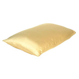 Gold Dreamy Set Of 2 Silky Satin Standard Pillowcases - Homeroots - Flyclothing LLC