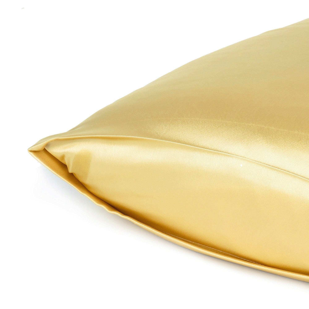 Gold Dreamy Set Of 2 Silky Satin Standard Pillowcases - Homeroots - Flyclothing LLC