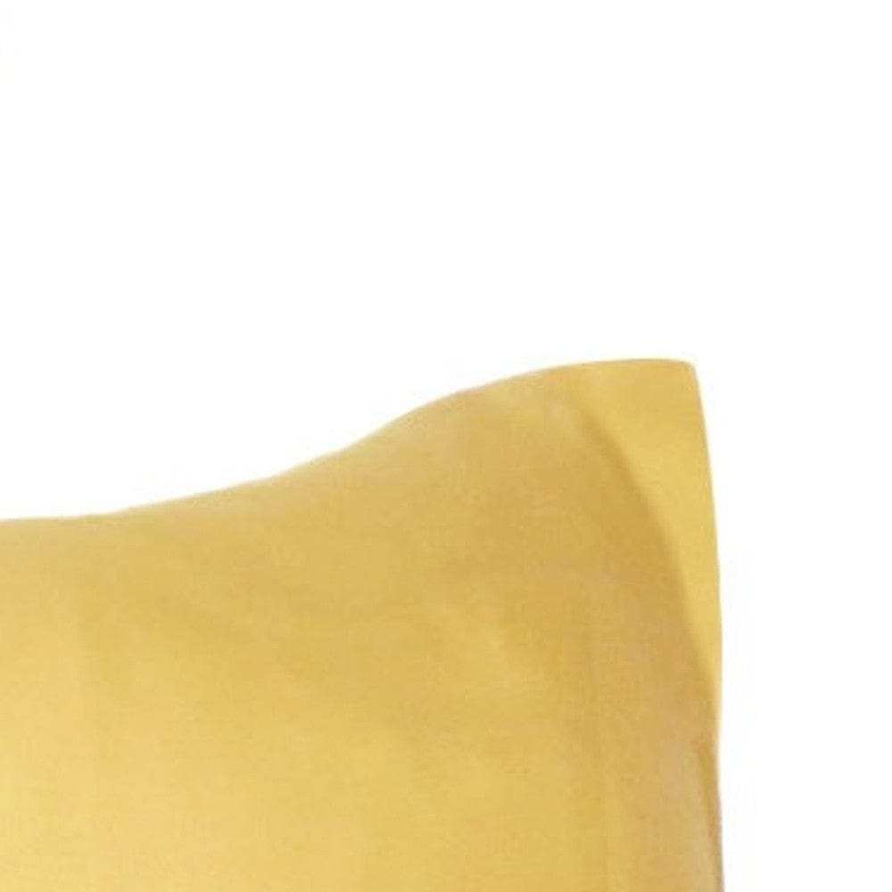 Gold Dreamy Set Of 2 Silky Satin Standard Pillowcases - Homeroots - Flyclothing LLC