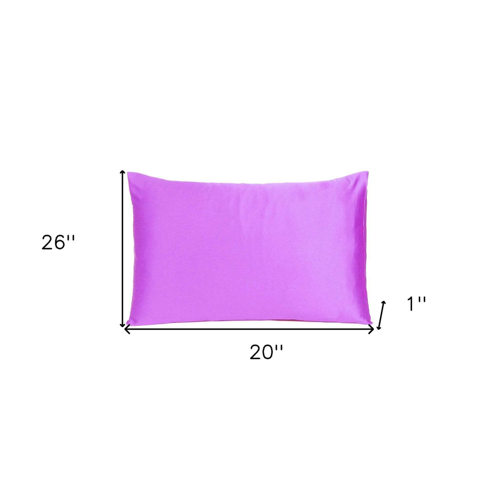 Violet Dreamy Set Of 2 Silky Satin Standard Pillowcases - Homeroots - Flyclothing LLC