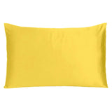 Lemon Dreamy Set Of 2 Silky Satin Standard Pillowcases - Homeroots - Flyclothing LLC