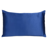 Navy Blue Dreamy Set Of 2 Silky Satin Standard Pillowcases - Homeroots - Flyclothing LLC