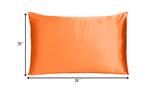 Orange Dreamy Set Of 2 Silky Satin Standard Pillowcases - Homeroots - Flyclothing LLC