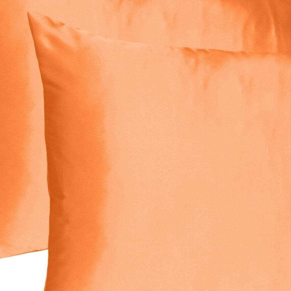 Orange Dreamy Set Of 2 Silky Satin Standard Pillowcases - Homeroots - Flyclothing LLC