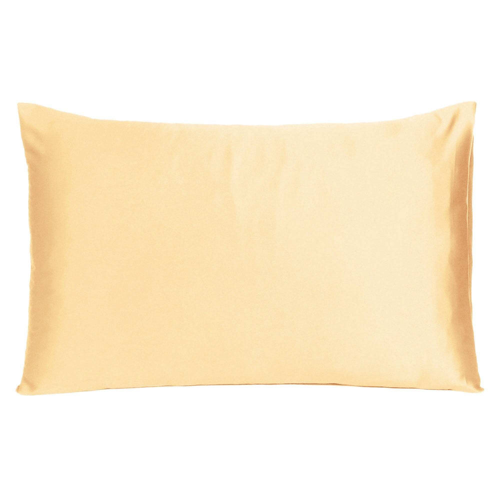 Pale Peach Dreamy Set Of 2 Silky Satin Standard Pillowcases - Homeroots - Flyclothing LLC