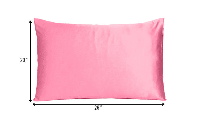 Pink Rose Dreamy Set Of 2 Silky Satin Standard Pillowcases - Homeroots - Flyclothing LLC