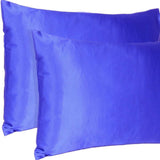 Royal Blue Dreamy Set Of 2 Silky Satin Standard Pillowcases - Homeroots - Flyclothing LLC