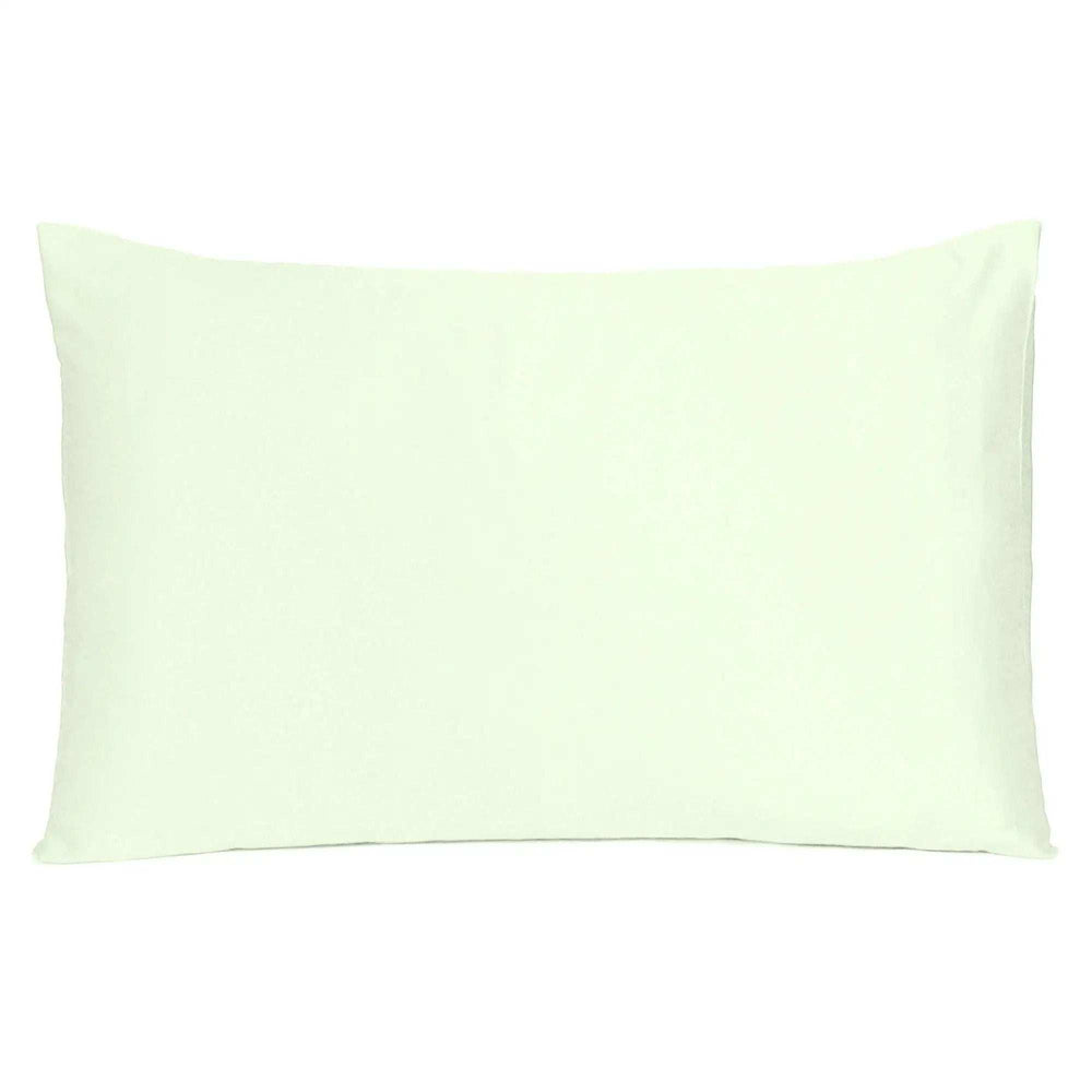 Ivory Dreamy Set Of 2 Silky Satin Standard Pillowcases - Homeroots - Flyclothing LLC