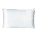 White Dreamy Set Of 2 Silky Satin Standard Pillowcases - Homeroots - Flyclothing LLC