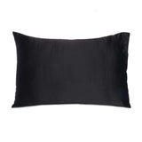 Black Dreamy Set Of 2 Silky Satin Queen Pillowcases - Homeroots - Flyclothing LLC