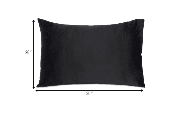 Black Dreamy Set Of 2 Silky Satin Queen Pillowcases - Homeroots - Flyclothing LLC