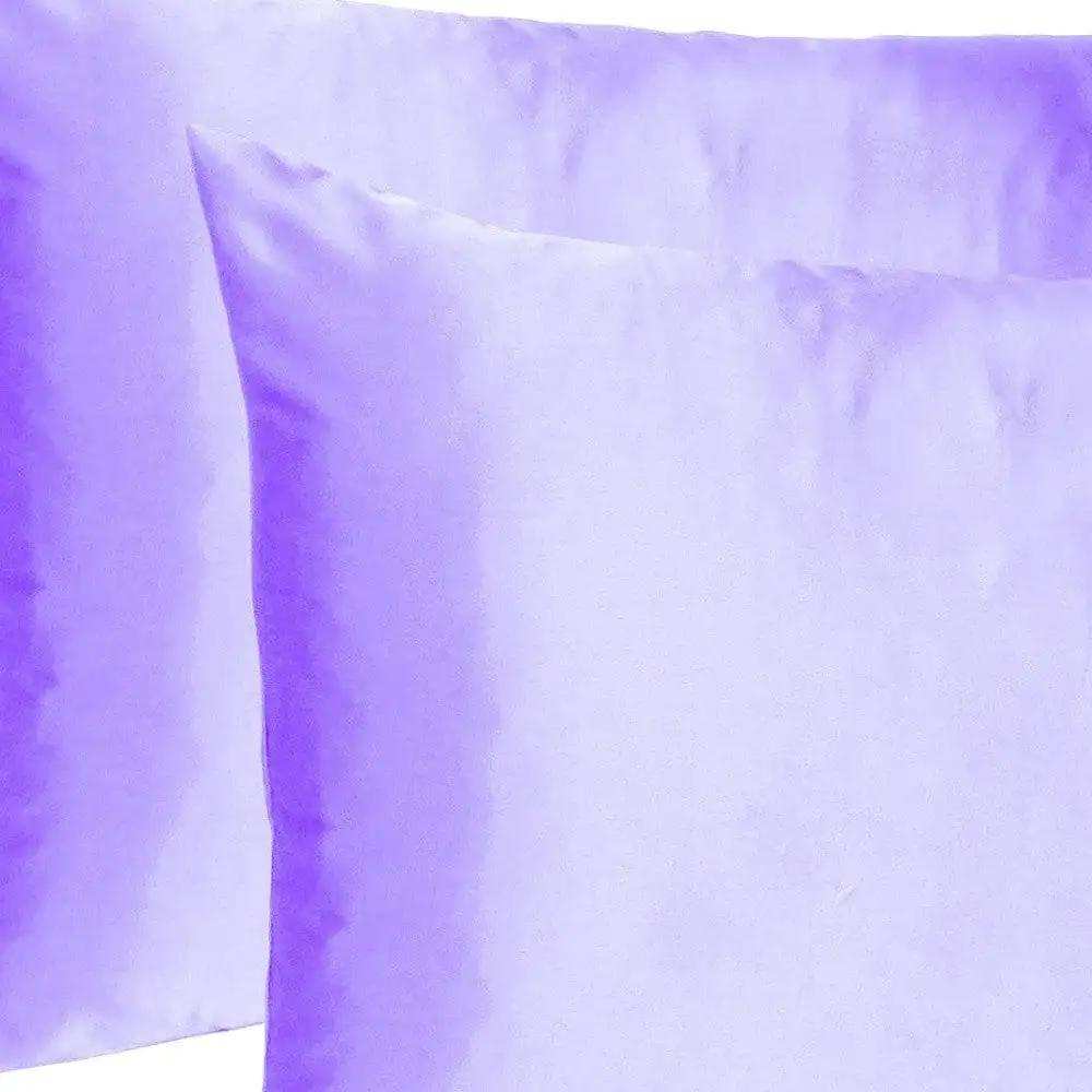 Purple Dreamy Set Of 2 Silky Satin Queen Pillowcases - Homeroots - Flyclothing LLC