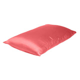 Coral Dreamy Set Of 2 Silky Satin Queen Pillowcases - Homeroots - Flyclothing LLC