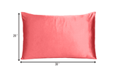 Coral Dreamy Set Of 2 Silky Satin Queen Pillowcases - Homeroots - Flyclothing LLC