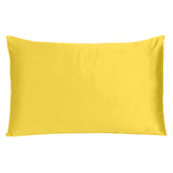 Lemon Dreamy Set Of 2 Silky Satin Queen Pillowcases - Homeroots - Flyclothing LLC