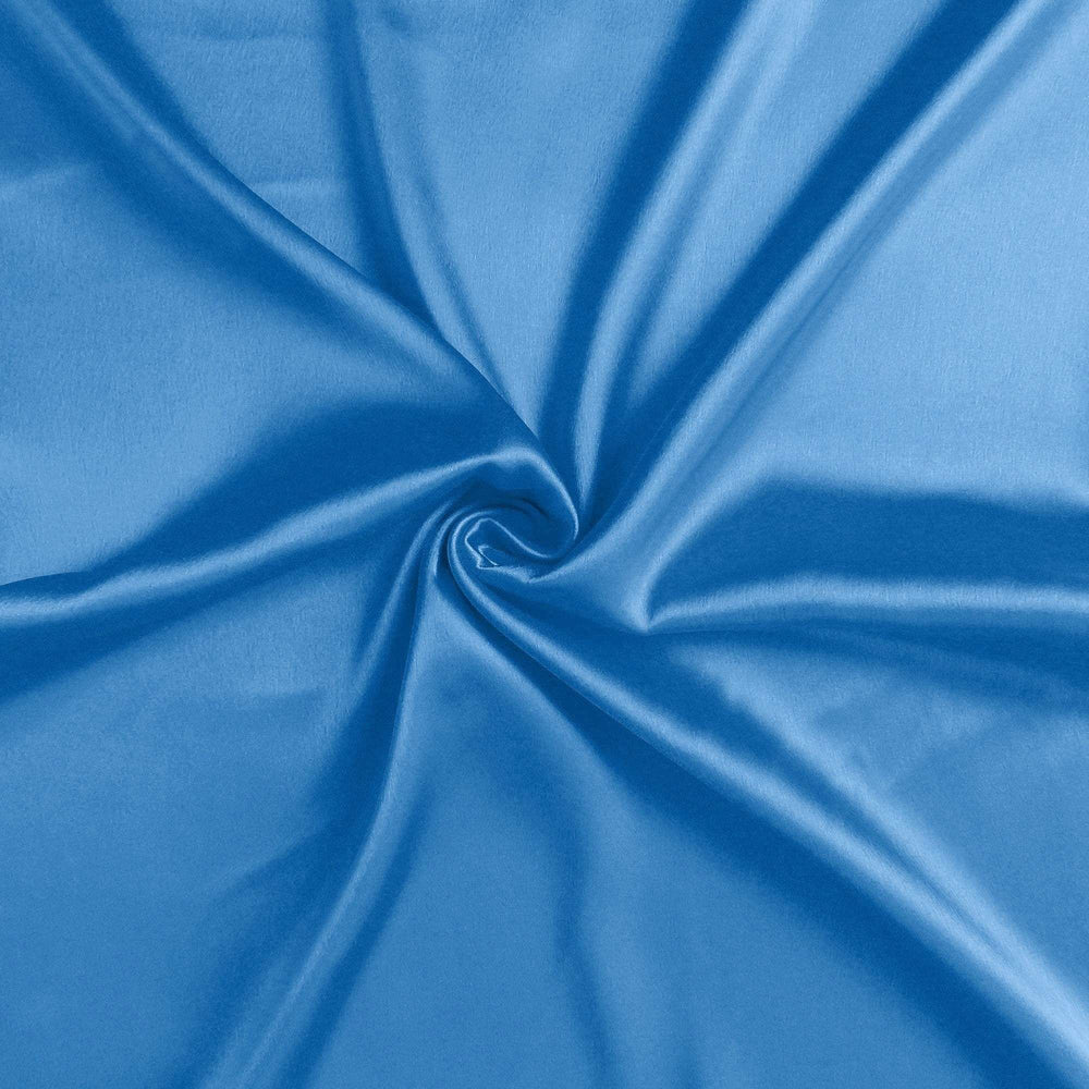 Bright Blue Dreamy Set Of 2 Silky Satin Queen Pillowcases - Homeroots - Flyclothing LLC