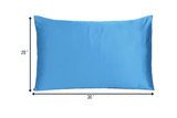 Bright Blue Dreamy Set Of 2 Silky Satin Queen Pillowcases - Homeroots - Flyclothing LLC