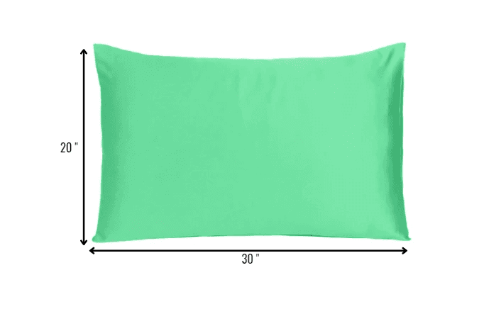 Green Dreamy Set Of 2 Silky Satin Queen Pillowcases - Homeroots - Flyclothing LLC