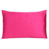 Fuchsia Dreamy Set Of 2 Silky Satin Queen Pillowcases - Homeroots - Flyclothing LLC