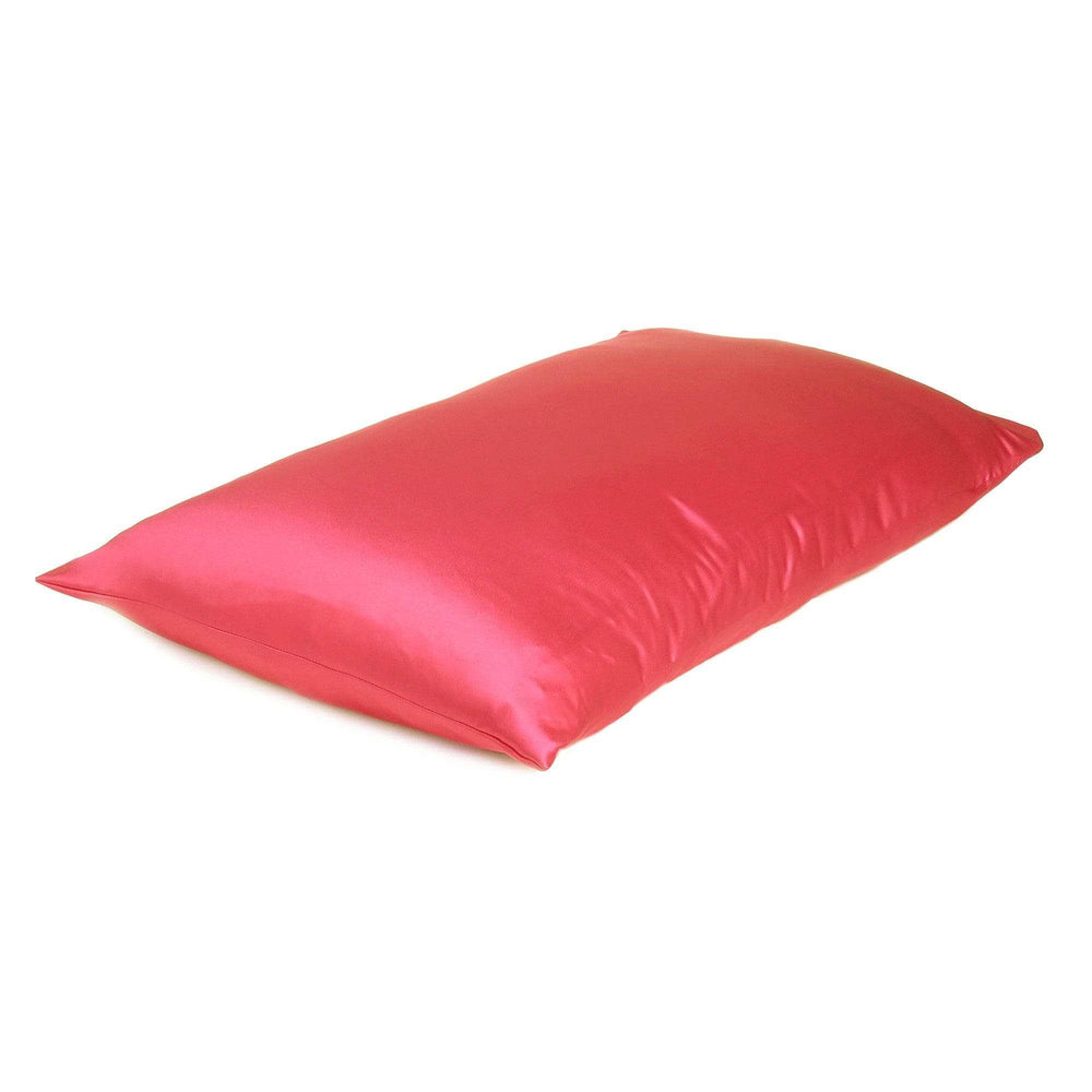 Poppy Red Dreamy Set Of 2 Silky Satin Queen Pillowcases - Homeroots - Flyclothing LLC