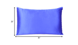 Royal Blue Dreamy Set Of 2 Silky Satin Queen Pillowcases - Homeroots - Flyclothing LLC